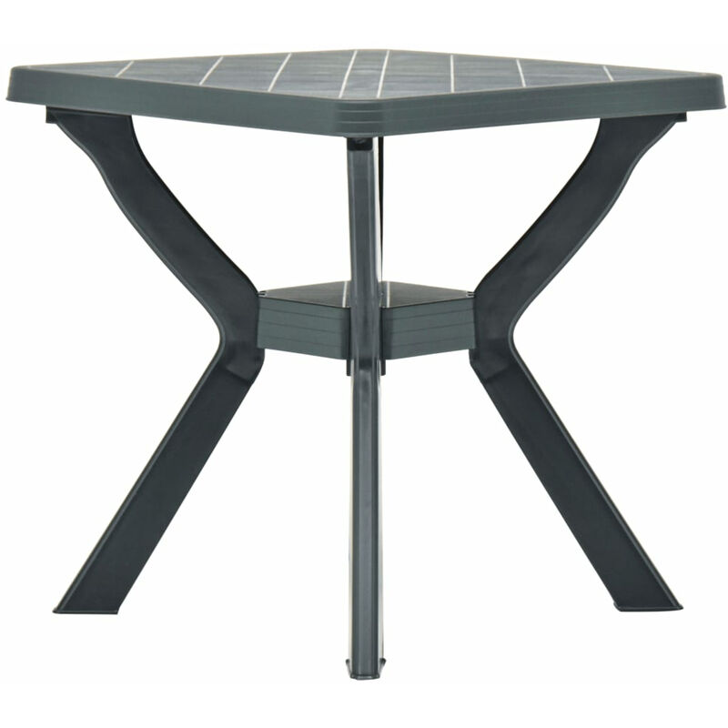 

Mesa de jardin bistro de plastico verde 70x70x72 cm