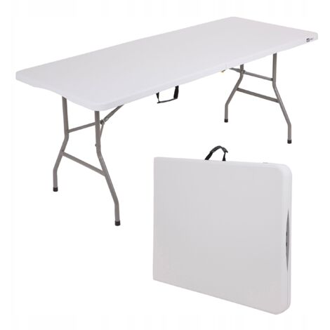 MESA DE JARDÍN CATERING MALETA TURÍSTICA PLEGABLE EXTENSIBLE 180 cm