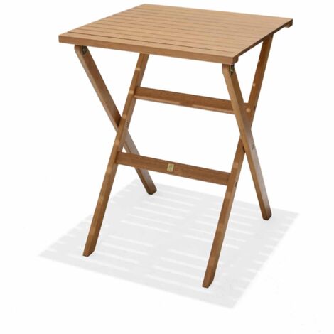 Mesa de Jardín Chillvert Milán Madera 56x56x74 cm Cuadrada 2 para Comensales
