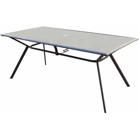 Mesa de Jardín Chillvert Palermo Acero/Cristal 180x90x73 cm