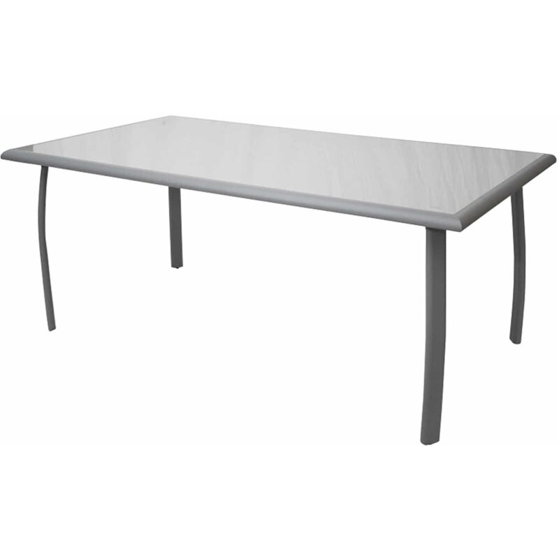 

Mesa de Jardín Chillvert Portofino Aluminio y Cristal 180x100x75 cm Gris