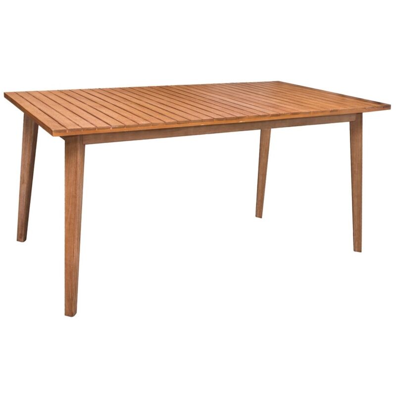 

Lolahome - Mesa de jardín comedor de acacia marrón de 74x90x150 cm