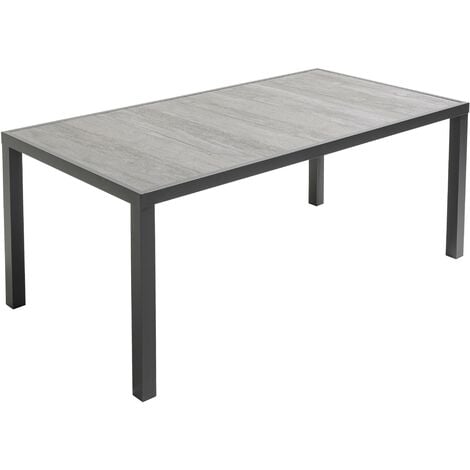 Mesa de jardín con tablero de cerámica con efecto de hormigón - Tivoli