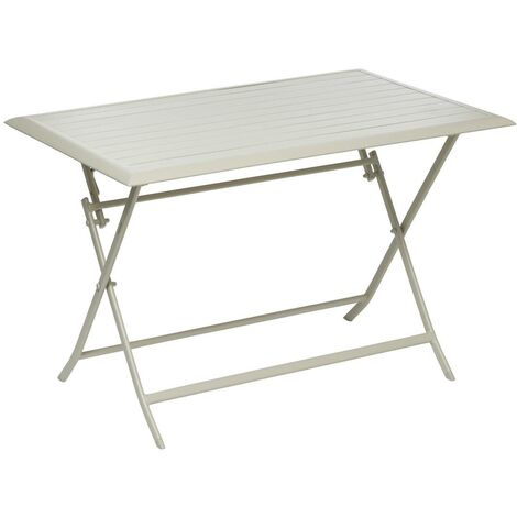 Mesa de jardín cuadrada plegable de 4 plazas Azua de aluminio con tratamiento epoxi - Hespéride
