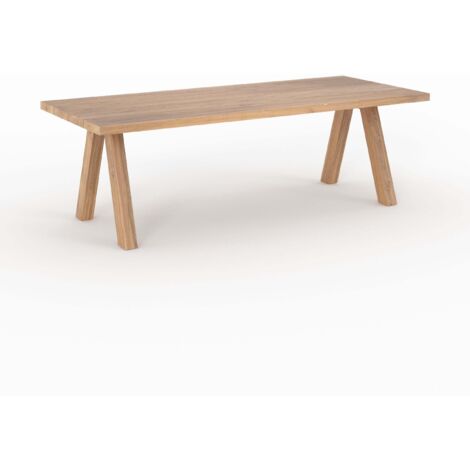 Mesa de jardín de 240 cm de madera de teca reciclada - Molo