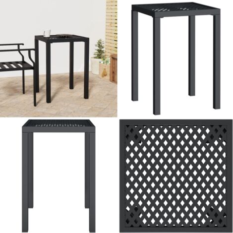 Mesa de jardín de acero gris antracita 50x50x72 cm - Mesa de patio - Acero