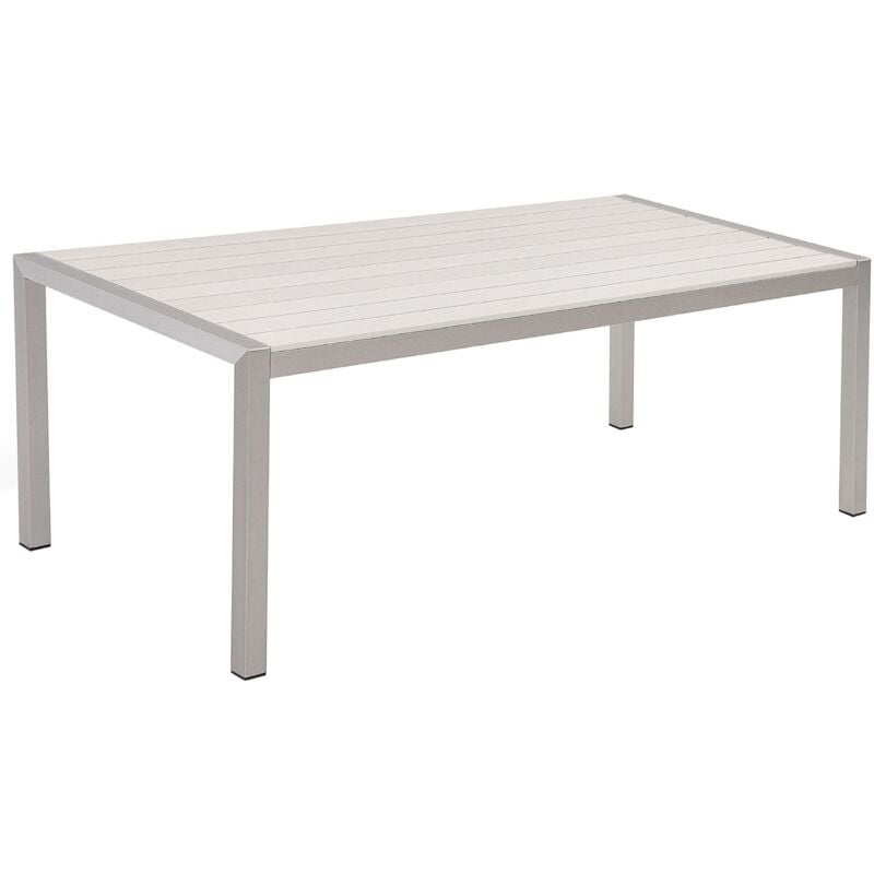 

Mesa de jardín de aluminio blanca 180x90 cm VERNIO