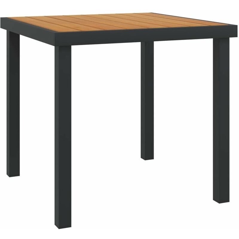 

Mesa de jardin de aluminio y WPC marron 78,5x78,5x74 cm
