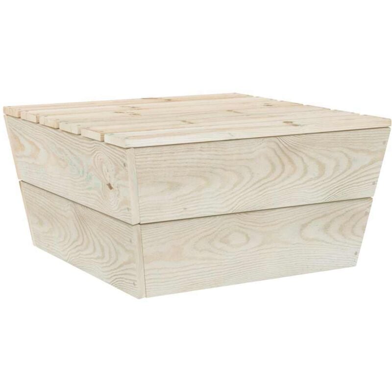 

vidaXL Mesa de jardín de madera de abeto impregnada 60x60x30 cm - Marrón