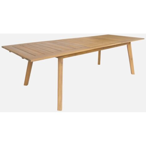 Mesa de jardín de madera de acacia, 10 plazas
