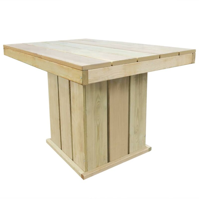 

Mesa de jardin de madera de pino impregnada 110x75x74 cm