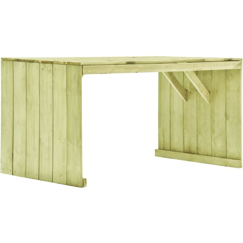 

Mesa de jardin de madera de pino impregnada 150x87x80 cm