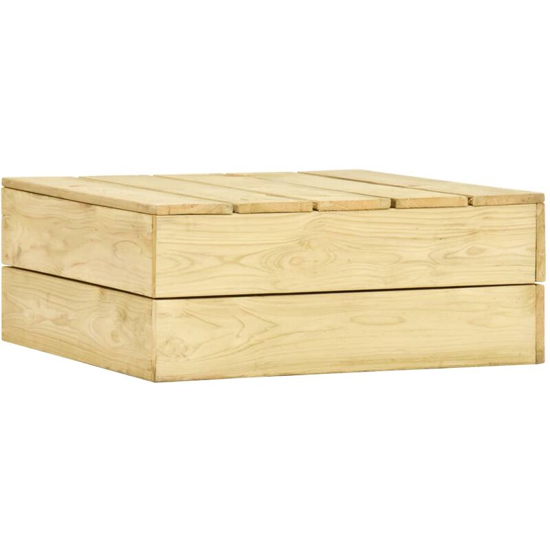 

Mesa de jardin de madera de pino impregnada 75x75x31 cm