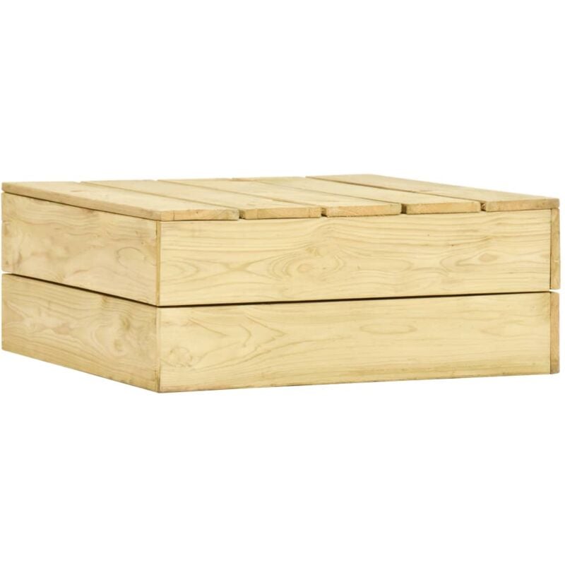 

vidaXL Mesa de jardín de madera de pino impregnada 75x75x31 cm - Verde