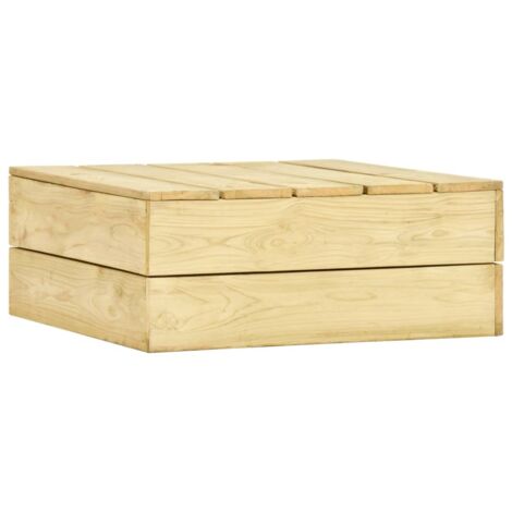 Mesa de jardín de madera de pino impregnada 75x75x31 cm