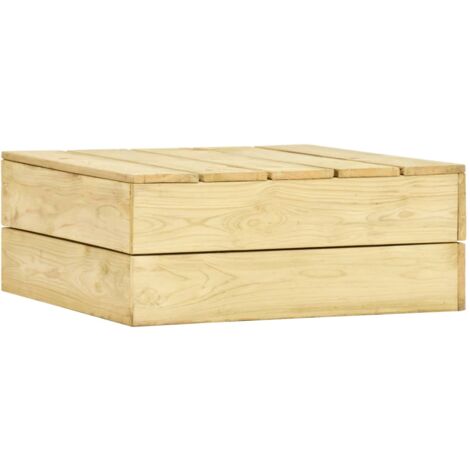Mesa de jardín de madera de pino impregnada 75x75x31 cm vidaXL