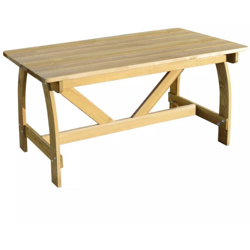 

Mesa de jardin de madera de pino impregnada FSC 150x74x75 cm