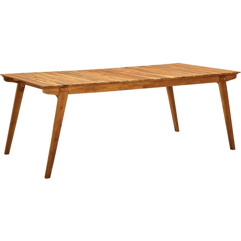 

Mesa de jardín de madera maciza de acacia 201,5x100x75 cm