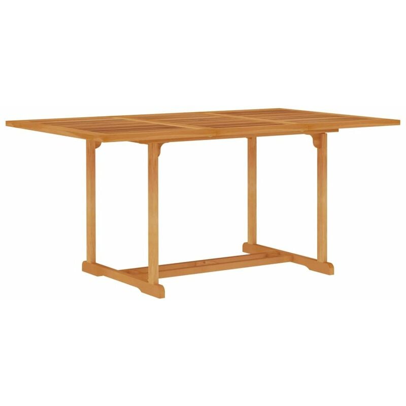 

Mesa de jardin de madera maciza de teca 150x90x75 cm