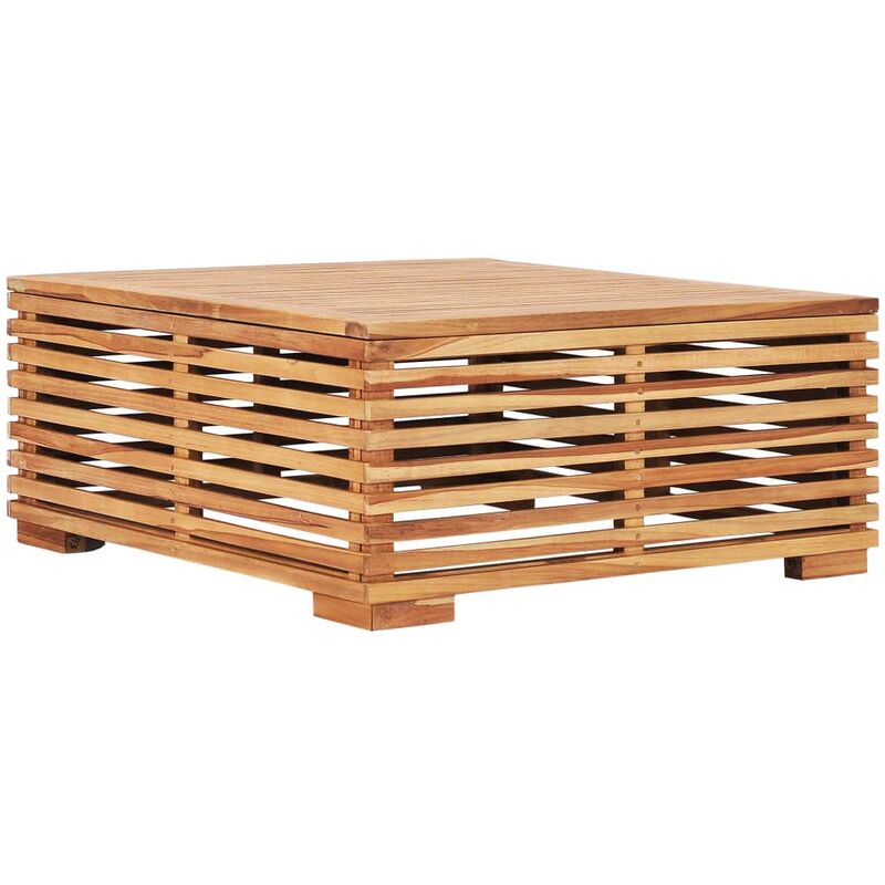 

vidaXL Mesa de jardín de madera maciza de teca 69,5x69,5x31 cm - Marrón