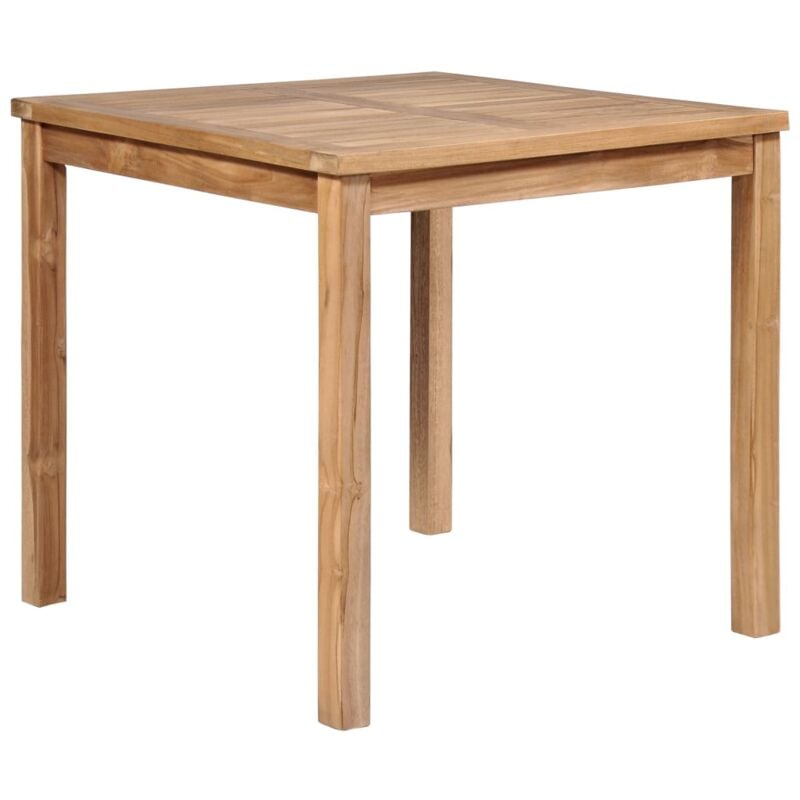 

vidaXL Mesa de Jardín de Madera Maciza de Teca 80x80x77 cm - Marrón