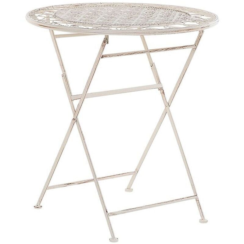 

Mesa de jardín de metal beige TRIESTE