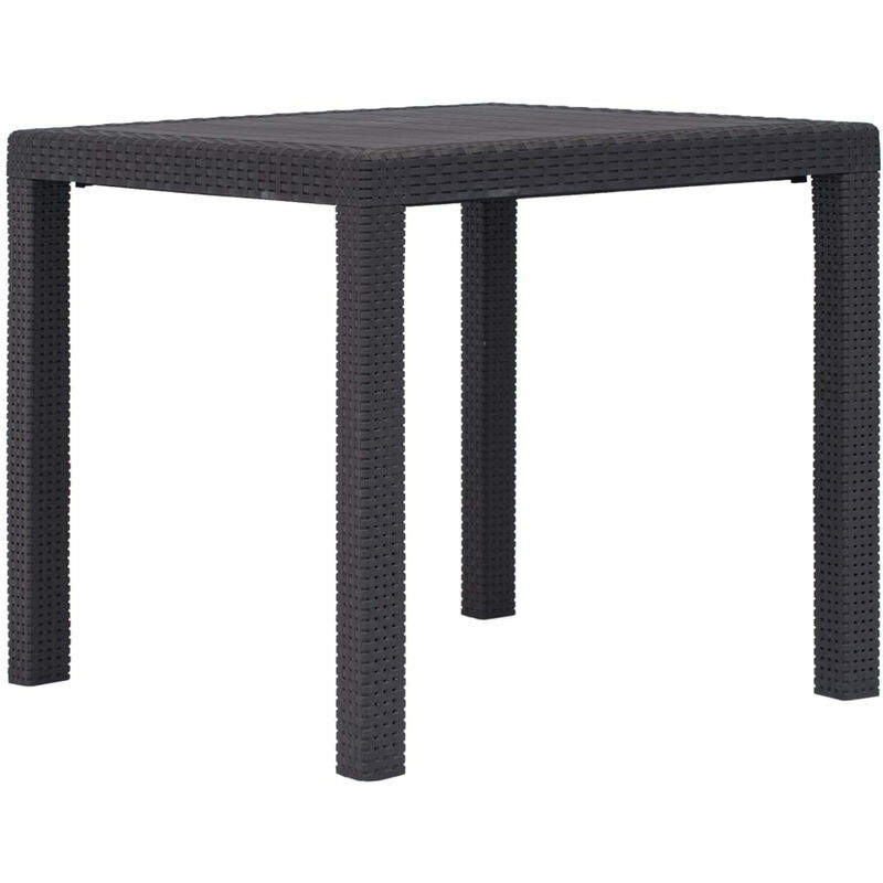 

Mesa de jardin de plastico aspecto ratan marron 79x79x72 cm