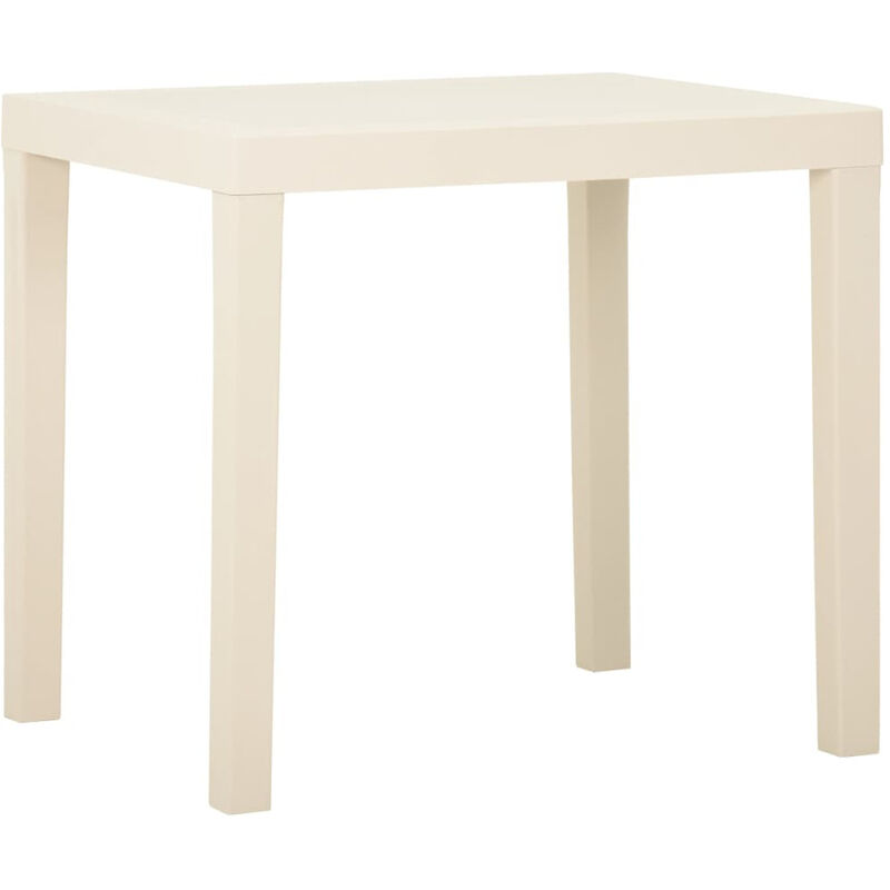 

Mesa de jardin de plastico blanca 79x65x72 cm