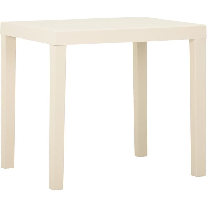 

Mesa de jardín de plástico blanca 79x65x72 cm
