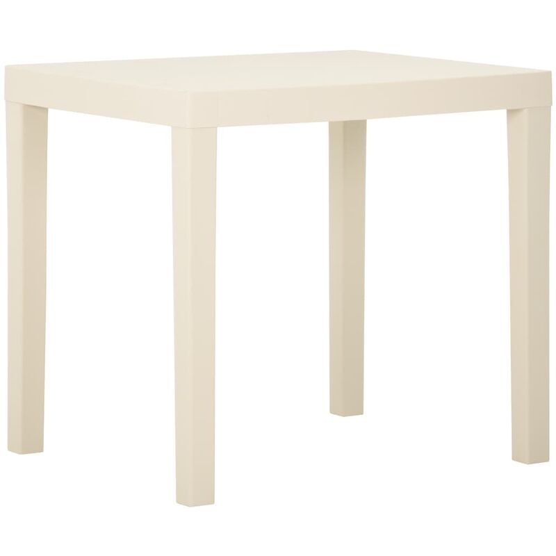 

Mesa de jardín de plástico blanca 79x65x72 cm