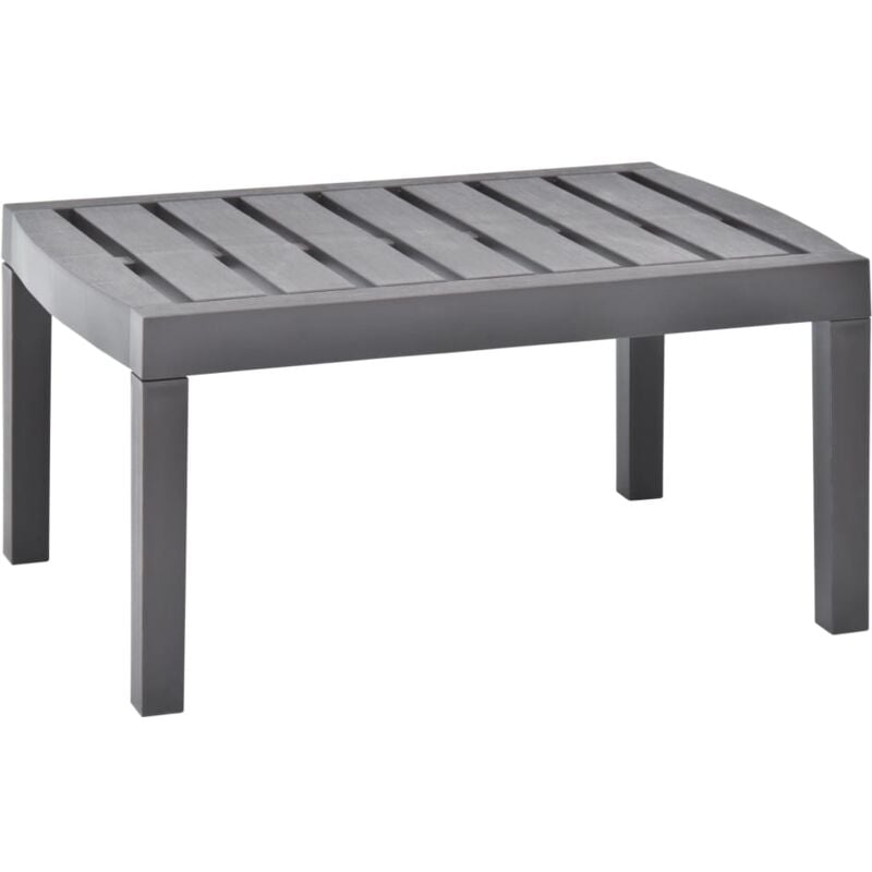 

vidaXL Mesa de Jardín de Plástico 78x55x38 cm Moca - Marrón