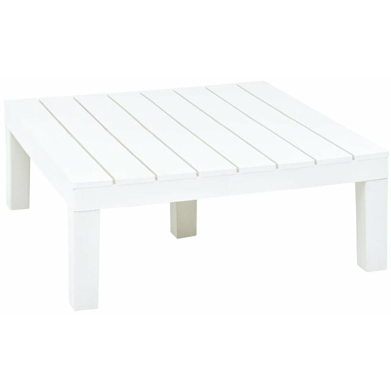 

Mesa de jardin de plastico blanco 78x78x31 cm