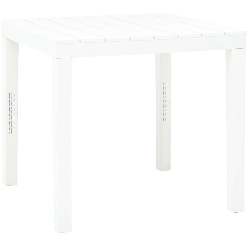 

Mesa de jardín de plástico blanco 78x78x72 cm