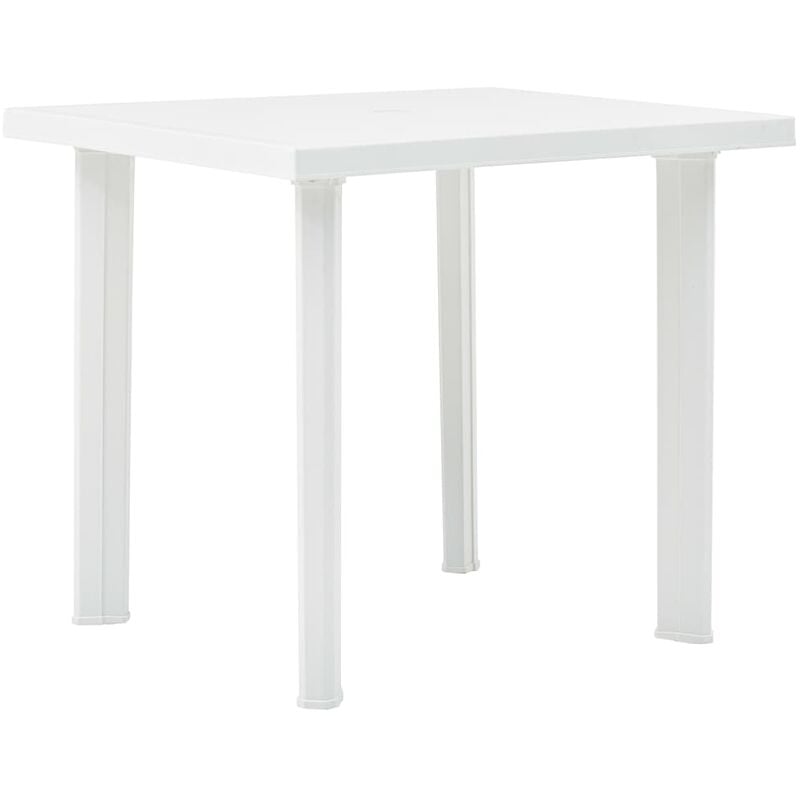 

Mesa de jardín de plástico blanco 80x75x72 cm