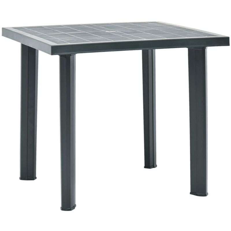 

vidaXL Mesa de Jardín de Plástico 80x75x72 cm Verde - Verde