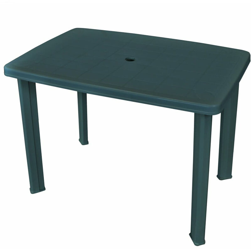 

Mesa de jardin de plastico verde 101x68x72 cm