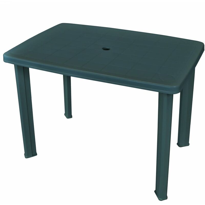 

Mesa de jardín de plástico verde 101x68x72 cm