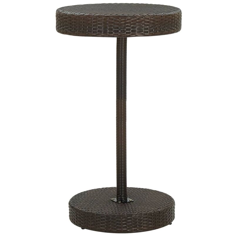 

Mesa de jardín de ratán sintético marrón 60,5x106 cm