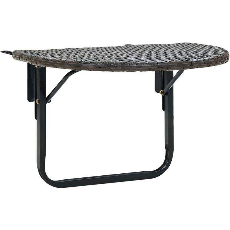 

Mesa de jardín de ratán sintético marrón 60x60x50 cm