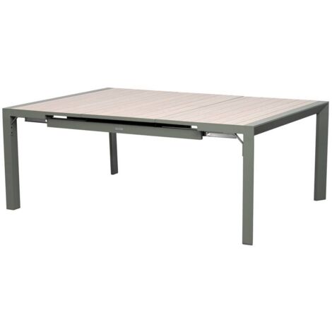 Mesa de jardín Evasion extensible 10 plazas laurel lino beige - Hespéride