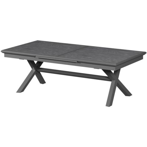 Mesa de jardín extensible Axiome Gris - 12 plazas - Hespéride