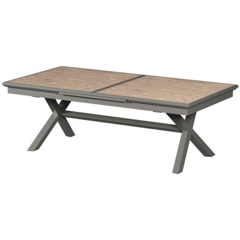 Mesa de jardín extensible Axiome Marrón - 12 plazas - Hespéride