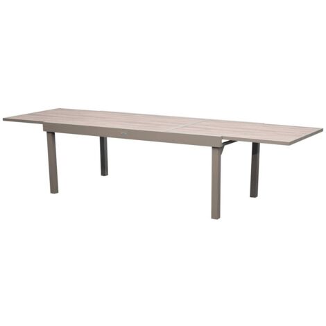 Mesa de jardín extensible Piazza 12 plazas café - Hespéride