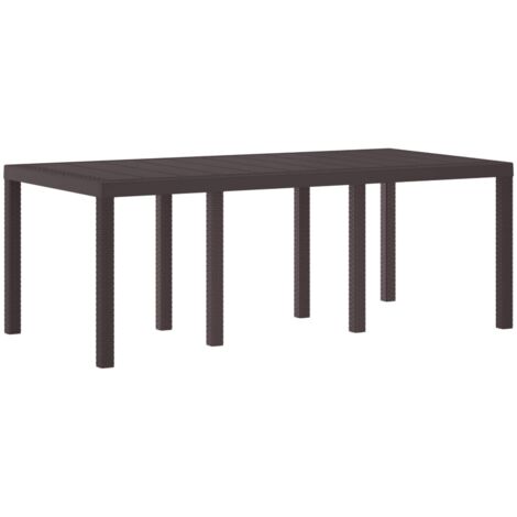 Mesa de Jardín Marrón 200 x 100 x 73 cm ratán sintético