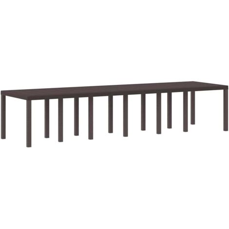 Mesa de Jardín Marrón 350 x 100 x 73 cm ratán sintético vidaXL