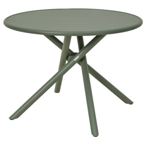 Mesa de jardín Nebullia 4 plazas D105cm verde laurel - Hespéride