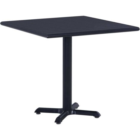 Mesa de jardín negra 80x80x75 cm