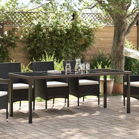 Mesa de Jardín Negro 200 x 80 x 73 cm Madera maciza de Teca vidaXL