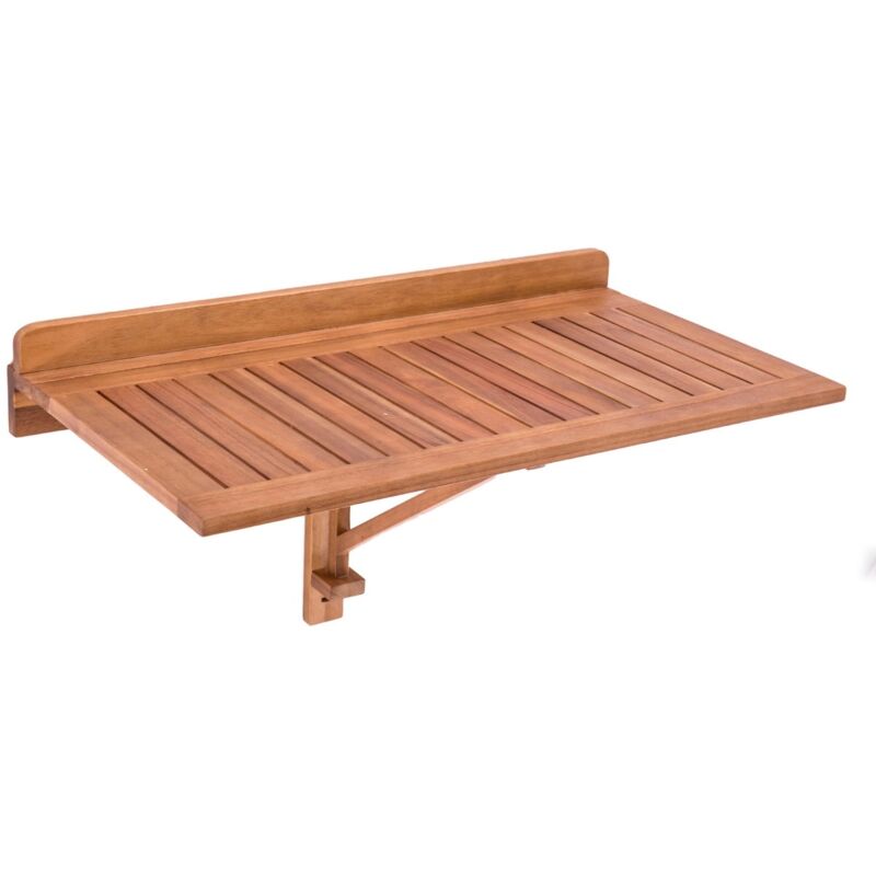 

Mesa de jardín Nina abatible de acacia maciza marrón de 45x47x80 cm