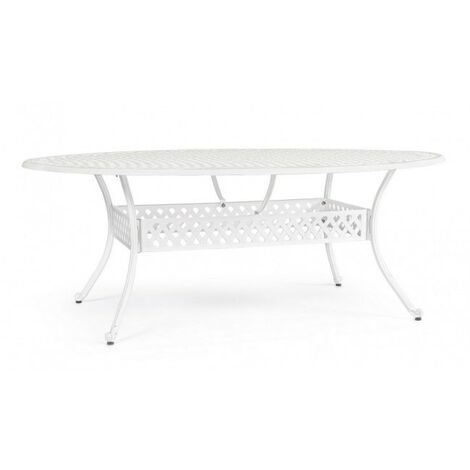 MESA JARDIN OVALADA 180X90X72CM BLANCA TAVOLO 640016